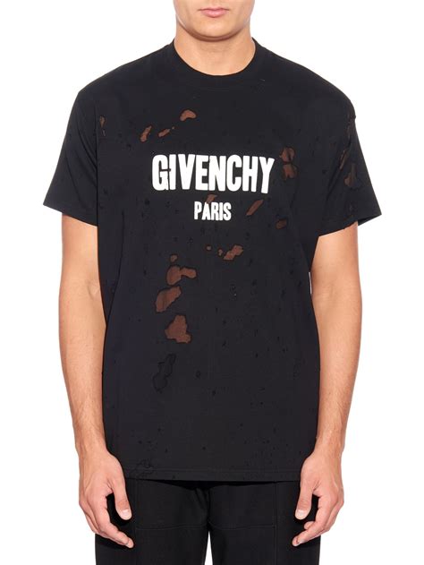 givenchy columbian-fit contrast panel t-shirt|givenchy t shirt sale.